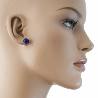 Centouno Cobalt Blue Stud Earrings Earrings by Cosima Montavoci - Sunset Yogurt